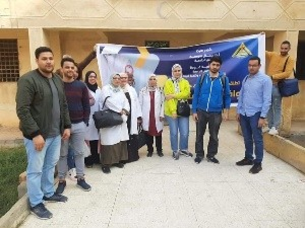 Benha university sends a medical convoy to EL-Saad village/ Quluib district in accordance with a decent life initiative