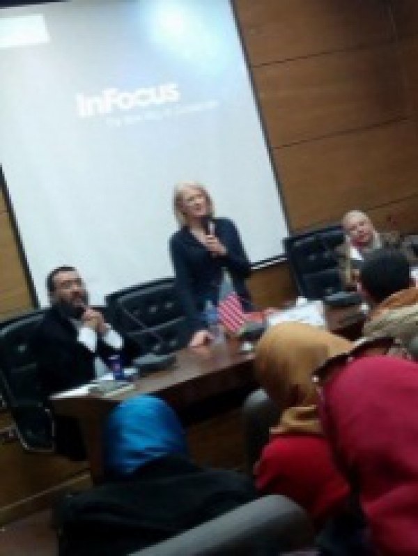 A forum in the English language department entitled “the impact of arts on the community culture and the human thought”