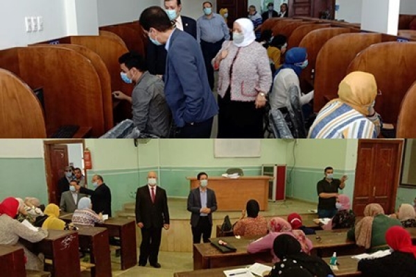 El Gizawy inspects the Second Semester Exams at Faculties of Law-Nursing and Nursing Institute