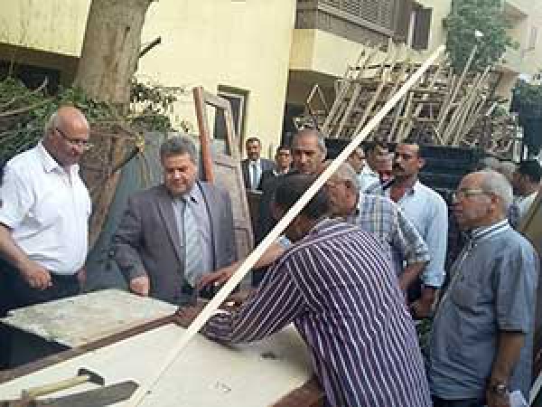 Prof.Dr. Sayed El Kady follow up Maintenance works at the University Hostel at Tukh